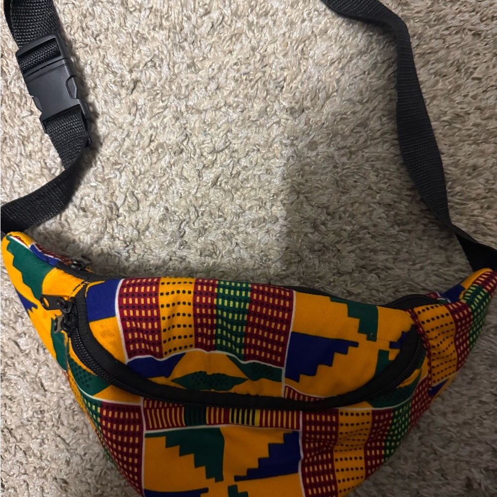 Colorful Geometric Pattern Waist Bag - Picture 2 of 2